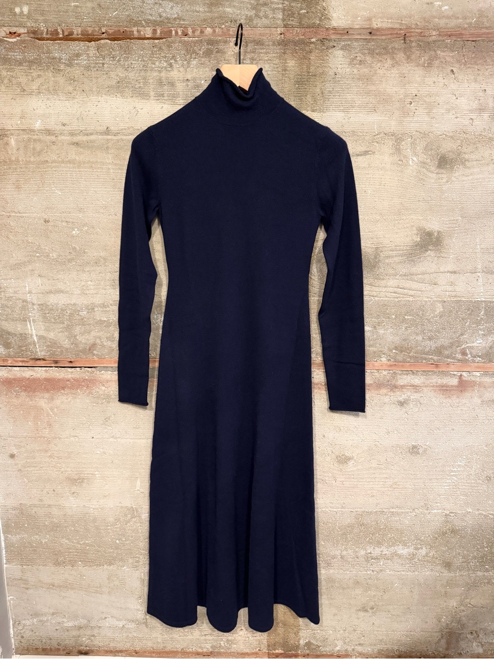 Polo by Ralph Lauren Navy Ribbed Turtleneck Long Sleeve Dress
